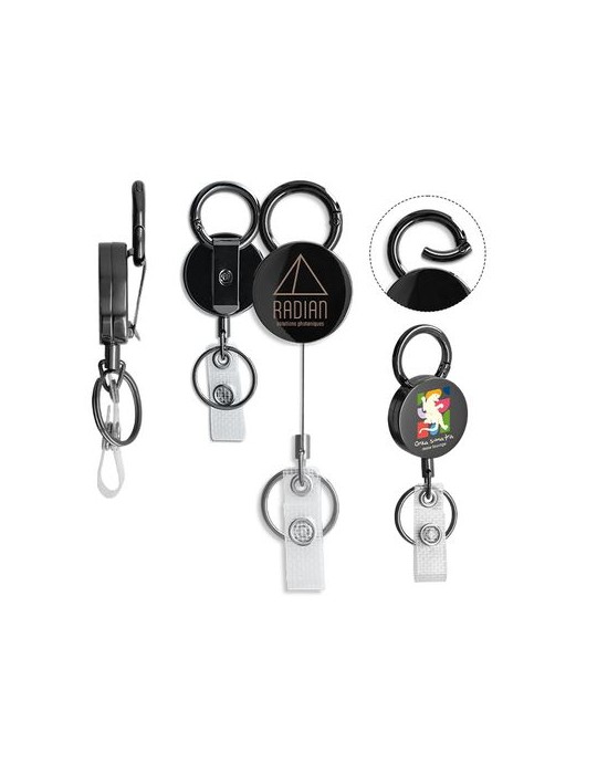 Badge plastique (PS) avec aimant publicitaire