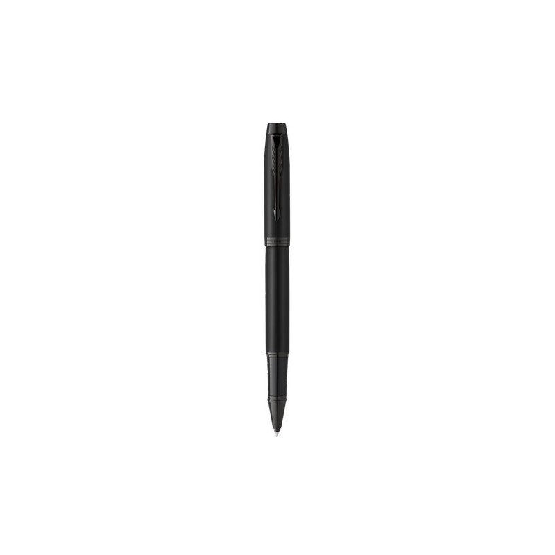 Stylo Écriture Élégant Personnalisé pas cher Roller Achromatic Matières : acier inoxydable Couleurs : noir goodies entreprise de