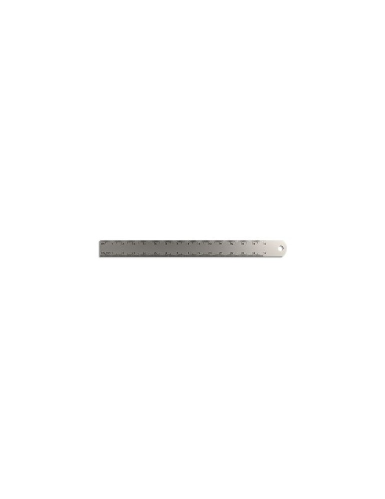 Règle de précision inox personnalisée 170x15 mm avec trou de suspension