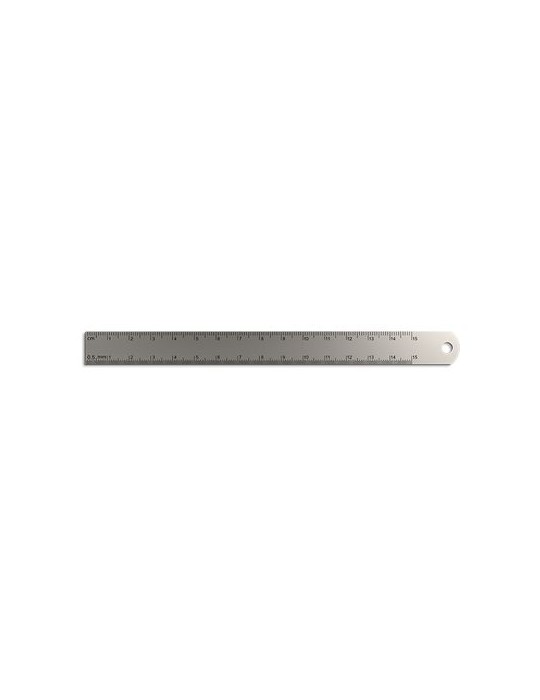 Règle de précision inox personnalisée 170x15 mm avec trou de suspension