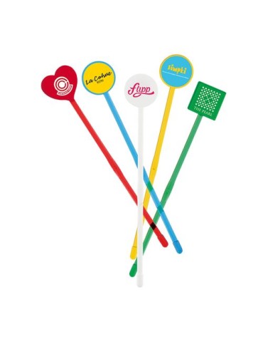 Agitateur cocktail spatule cœur personnalisé 190 mm