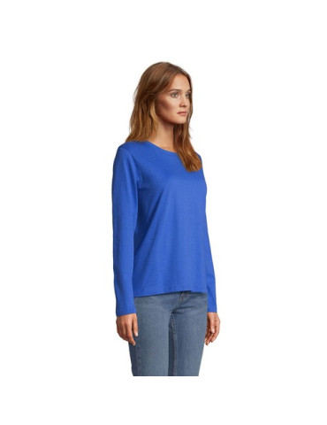 Tee-shirt femme personnalisé  Monarch Matières : coton Taille textile : L Couleurs : bleu royal personnalisable avec votre logo