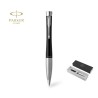 Stylo Chic Éco-responsable Urban Twist Matières : métal Couleurs : argenté cadeau entreprise pas cher