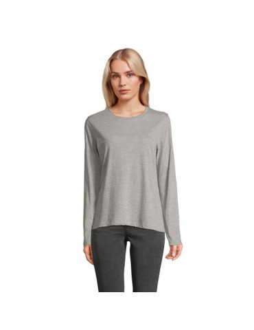 Tee-shirt femme personnalisé  Monarch Matières : coton Taille textile : XL Couleurs : gris chiné impression logo haute qualité