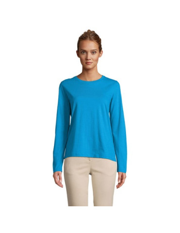 Tee-shirt femme personnalisé  Monarch Matières : coton Taille textile : S Couleurs : bleu aqua cadeau client original