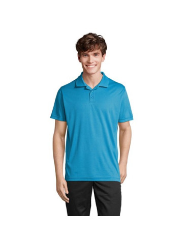 Polo unisexe personnalisé en coton, Pitcher Matières : polyéthylène (PE) Taille textile : S Couleurs : bleu aqua objet publicita