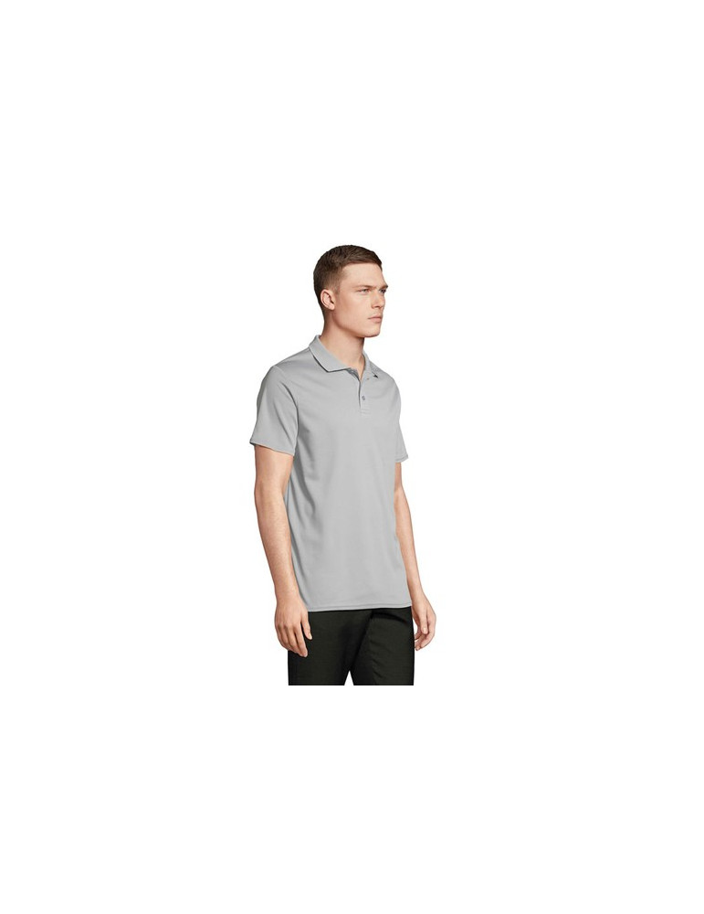 Polo unisexe personnalisé en coton, Pitcher Matières : polyéthylène (PE) Taille textile : XS Couleurs : gris pur livraison expre