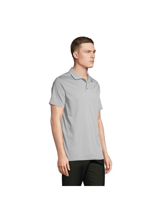 Polo unisexe personnalisé en coton, Pitcher Matières : polyéthylène (PE) Taille textile : XS Couleurs : gris pur livraison expre