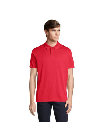Polo unisexe personnalisé en coton, Pitcher Matières : polyéthylène (PE) Taille textile : L Couleurs : rouge goodies publicitair
