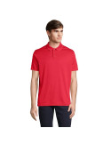 Polo unisexe personnalisé en coton, Pitcher Matières : polyéthylène (PE) Taille textile : M Couleurs : rouge cadeau entreprise p