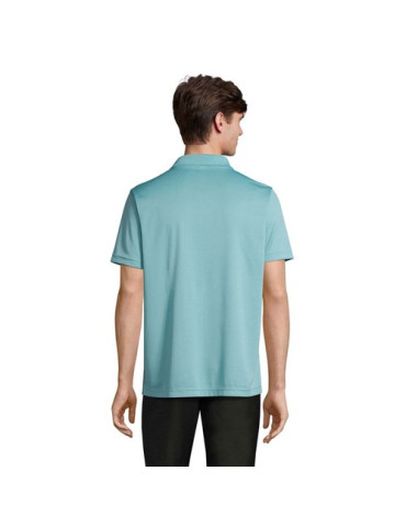 Polo unisexe personnalisé en coton, Pitcher Matières : polyéthylène (PE) Taille textile : L Couleurs : bleu piscine objet promo 