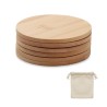 Set de 6 sous-verres personnalisés en bambou - BAYIN Matières : bambou Couleurs : bois