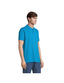 Polo unisexe personnalisé  PULSE Matières : coton Taille textile : XXL Couleurs : bleu aqua impression haute définition