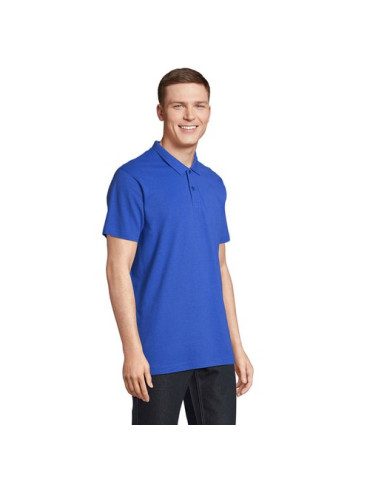 Polo unisexe personnalisé  PULSE Matières : coton Taille textile : M Couleurs : bleu royal personnalisable avec votre logo