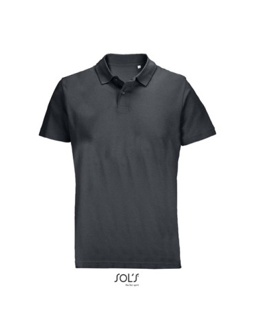 Polo unisexe personnalisé  PULSE Matières : coton Taille textile : XL Couleurs : gris souris marquage couleur éclatante