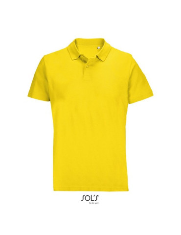Polo unisexe personnalisé  PULSE Matières : coton Taille textile : XL Couleurs : jaune objet promotionnel éco-responsable