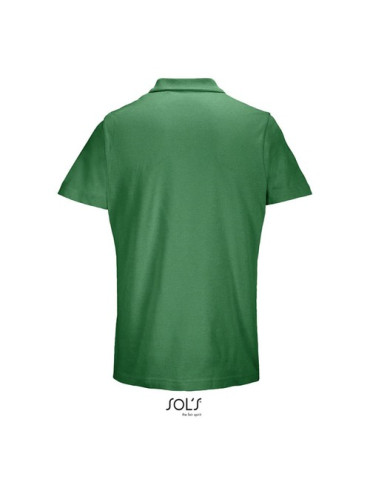 Polo unisexe personnalisé  PULSE Matières : coton Taille textile : S Couleurs : vert prairie personnalisation sur mesure