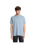 Polo unisexe personnalisé  PULSE Matières : coton Taille textile : XL Couleurs : bleu ciel pur marquage laser ultra précis