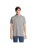Polo unisexe personnalisé  PULSE Matières : coton Taille textile : XXL Couleurs : gris chiné marquage couleur éclatante
