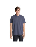 Polo unisexe personnalisé  PULSE Matières : coton Taille textile : L Couleurs : bleu denim marquage couleur éclatante