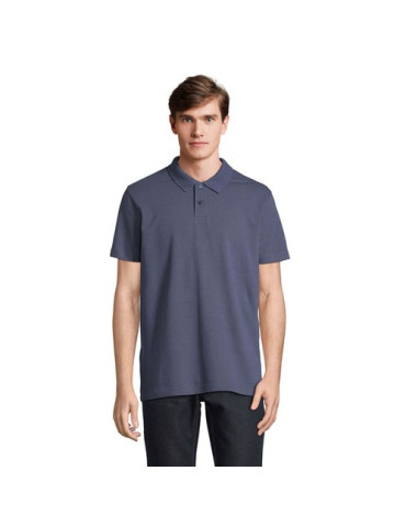 Polo unisexe personnalisé  PULSE Matières : coton Taille textile : XXL Couleurs : bleu denim cadeau collaborateur premium