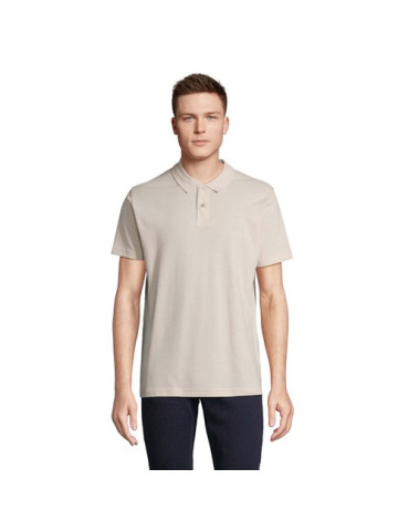 Polo unisexe personnalisé  PULSE Matières : coton Taille textile : L Couleurs : lin personnalisation rapide en France