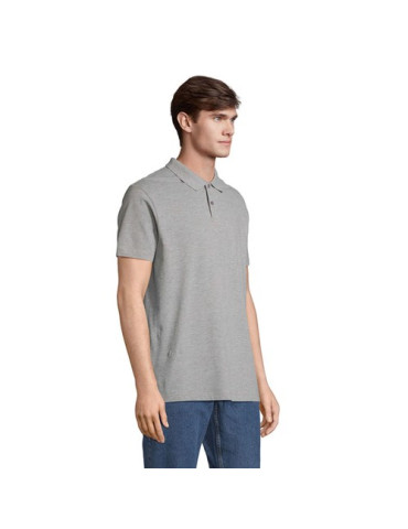 Polo unisexe personnalisé  PULSE Matières : coton Taille textile : S Couleurs : gris chiné goodies entreprise design