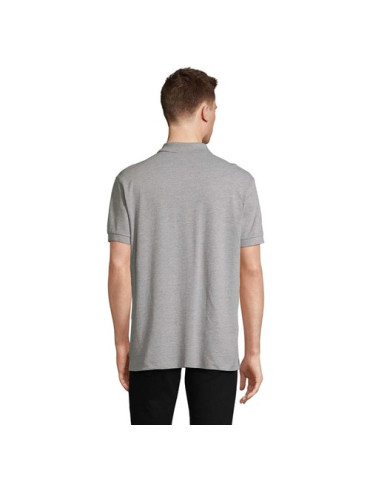 Polo homme personnalisé  Pacific Matières : coton Taille textile : L Couleurs : gris chiné goodies publicitaire durable