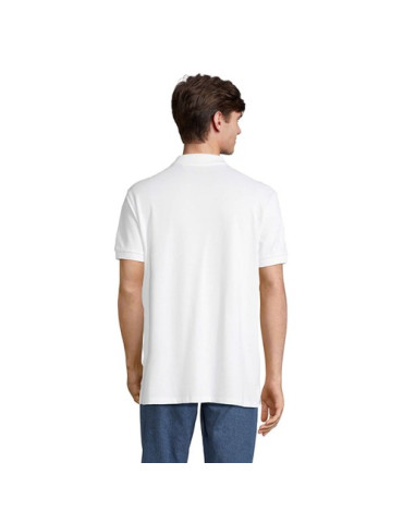 Polo homme personnalisé  Pacific Matières : coton Taille textile : M Couleurs : blanc objet publicitaire robuste