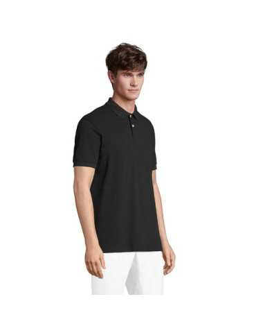 Polo homme personnalisé  Pacific Matières : coton Taille textile : XXL Couleurs : noir goodies publicitaire événementiel