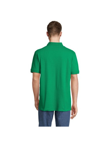 Polo homme personnalisé  Pacific Matières : coton Taille textile : M Couleurs : vert prairie cadeau entreprise pas cher