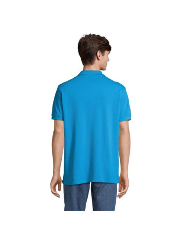 Polo homme personnalisé  Pacific Matières : coton Taille textile : S Couleurs : bleu aqua objet promo petit budget
