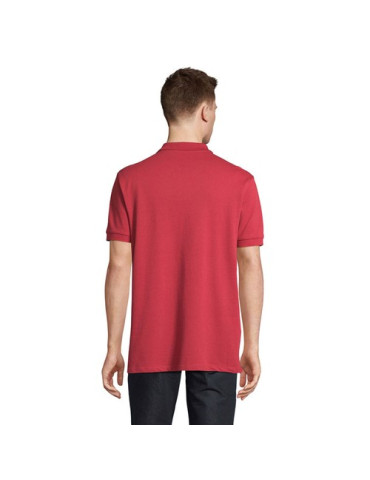 Polo homme personnalisé  Pacific Matières : coton Taille textile : S Couleurs : rouge doux livraison express 24h 48h