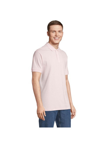 Polo homme personnalisé  Pacific Matières : coton Taille textile : XL Couleurs : rose pâle goodies publicitaire durable