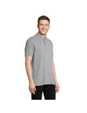 Polo homme personnalisé  Pacific Matières : coton Taille textile : XXL Couleurs : gris chiné objet promo petit budget