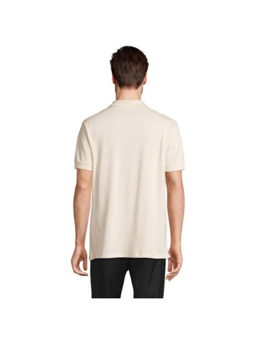 Polo homme personnalisé  Pacific Matières : coton Taille textile : XXL Couleurs : naturel cadeau collaborateur premium
