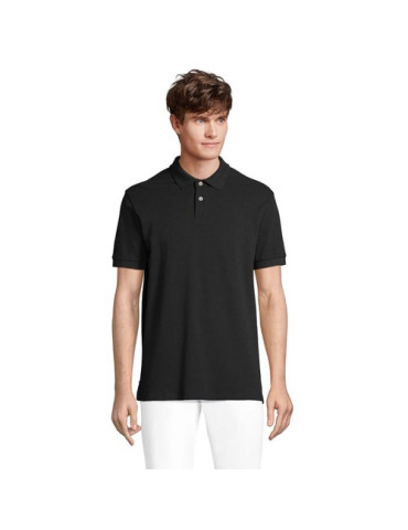 Polo homme personnalisé  Pacific Matières : coton Taille textile : L Couleurs : noir impression haute définition