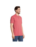 Polo homme personnalisé  Pacific Matières : coton Taille textile : S Couleurs : rose doux marquage couleur éclatante