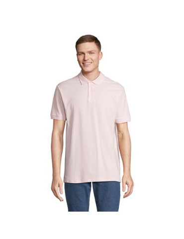 Polo homme personnalisé  Pacific Matières : coton Taille textile : XXL Couleurs : rose pâle marquage couleur éclatante