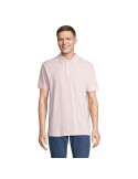 Polo homme personnalisé  Pacific Matières : coton Taille textile : XXL Couleurs : rose pâle marquage couleur éclatante