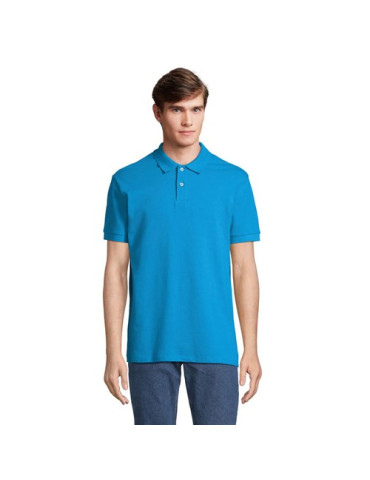 Polo homme personnalisé  Pacific Matières : coton Taille textile : XXL Couleurs : bleu aqua impression logo haute qualité