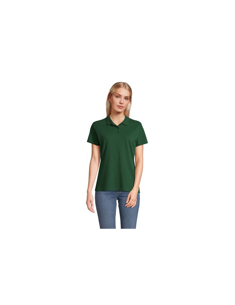 Polo personnalisé pour femme - Pulse Matières : coton Taille textile : XL Couleurs : vert bouteille livraison express 24h 48h