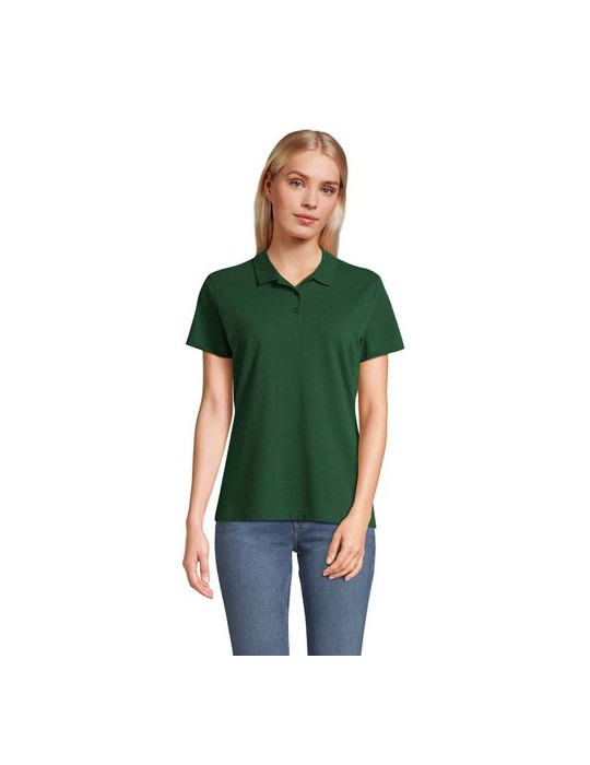 Polo personnalisé pour femme - Pulse Matières : coton Taille textile : XL Couleurs : vert bouteille livraison express 24h 48h
