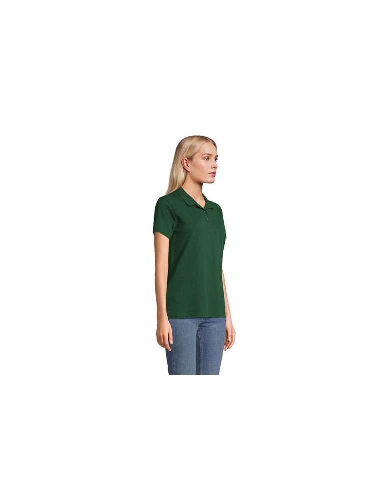 Polo personnalisé pour femme - Pulse Matières : coton Taille textile : XL Couleurs : vert bouteille cadeau affaires élégant