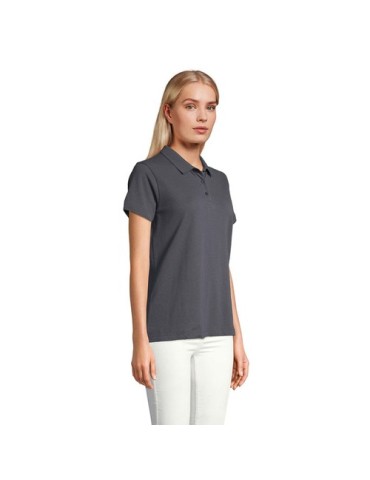 Polo personnalisé pour femme - Pulse Matières : coton Taille textile : M Couleurs : gris souris impression haute définition