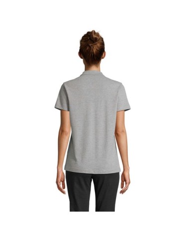 Polo personnalisé pour femme - Pulse Matières : coton Taille textile : S Couleurs : gris chiné personnalisation rapide en France
