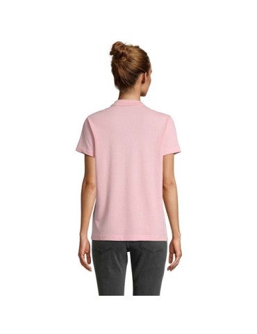 Polo personnalisé pour femme - Pulse Matières : coton Taille textile : M Couleurs : rose bonbon marquage couleur éclatante