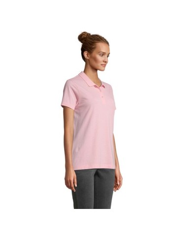 Polo personnalisé pour femme - Pulse Matières : coton Taille textile : M Couleurs : rose bonbon objet publicitaire robuste