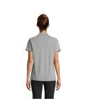 Polo personnalisé pour femme - Pulse Matières : coton Taille textile : XS Couleurs : gris chiné personnalisation sur mesure