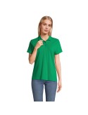 Polo personnalisé pour femme - Pulse Matières : coton Taille textile : XL Couleurs : vert prairie objet promotionnel éco-respons